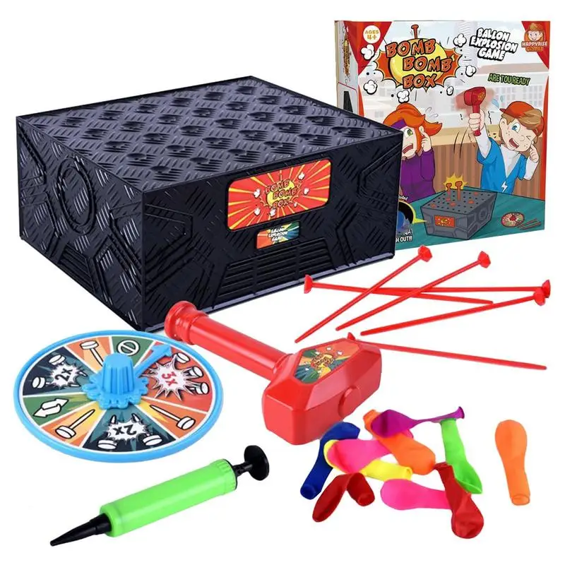 Hammer Balloon Blast Box Game Fun For Children Great Creative Antistress Crazy Party Prank Funny Educational Toy