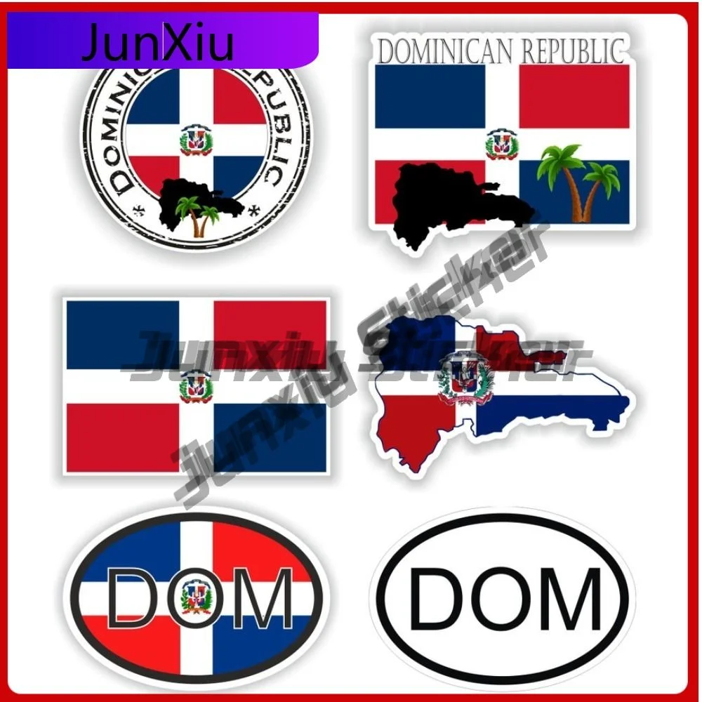 

Dominican Republic Flag National Emblem Sticker Custom Decals Funny Decoration Wall Stickers Decoration Accessories Camper Decal
