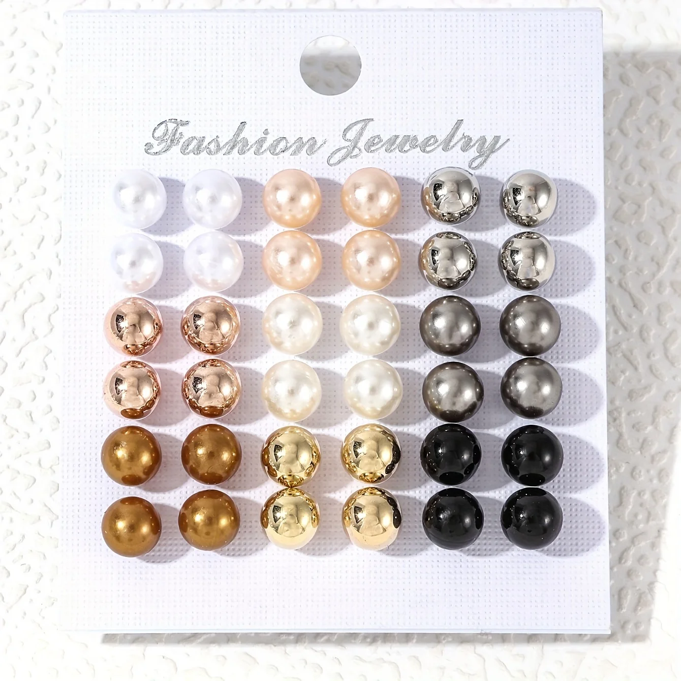 18 Pairs of Simple Imitation Pearl Earrings in Casual and Elegant Style, Lightweight for Daily Wear by Women