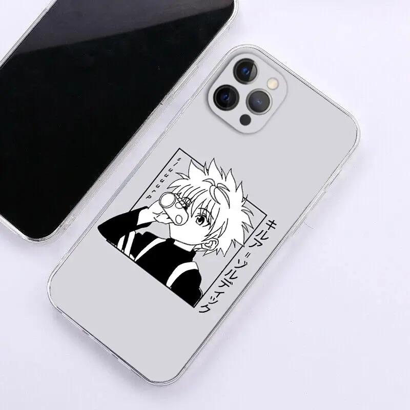 Cute Hunter X Hunter Transparent Phone Case For iPhone 13 12 11 Pro XR X XS MAX 7 8 6s Plus HXH Anime soft silicone Cover Fundas