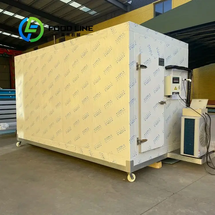 Mobile Cold Room Walk In Freezer With Compressor Unit For Fresh Food Vegetable Fruit Storage In Supermarket And Warehouse
