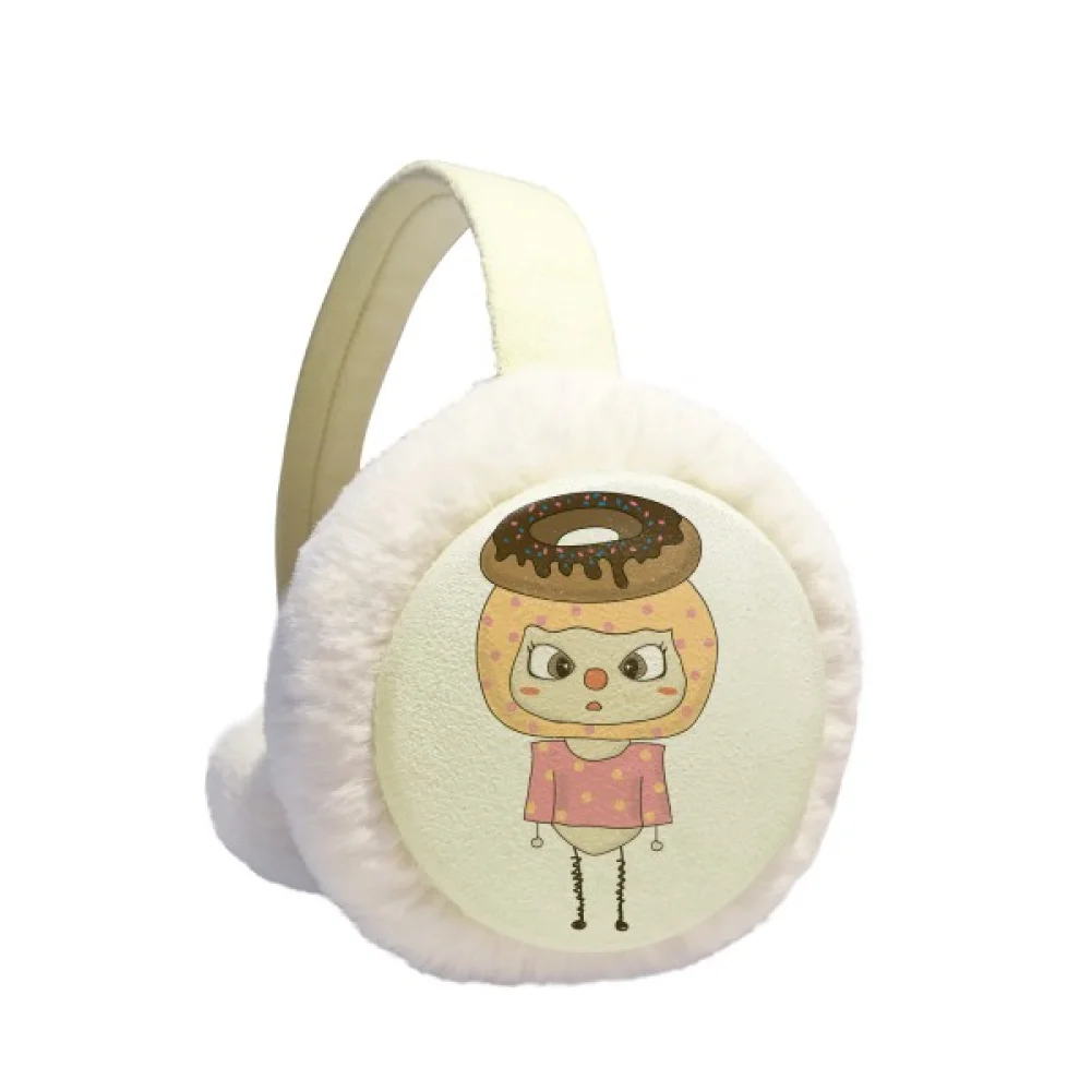 

Food Breakfast Chocolate Sweet UU Ear Warmer Cable Knit Furry Fleece Earmuff Outdoor