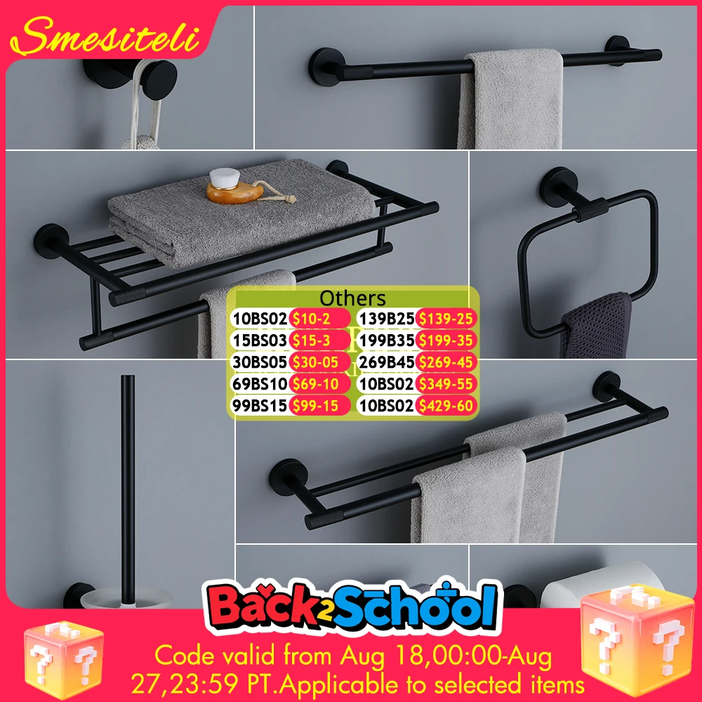 Accessori per il bagno neri Kit zigrinato in ottone porta carta portasciugamani mensola portasciugamani singolo gancio porta scopino