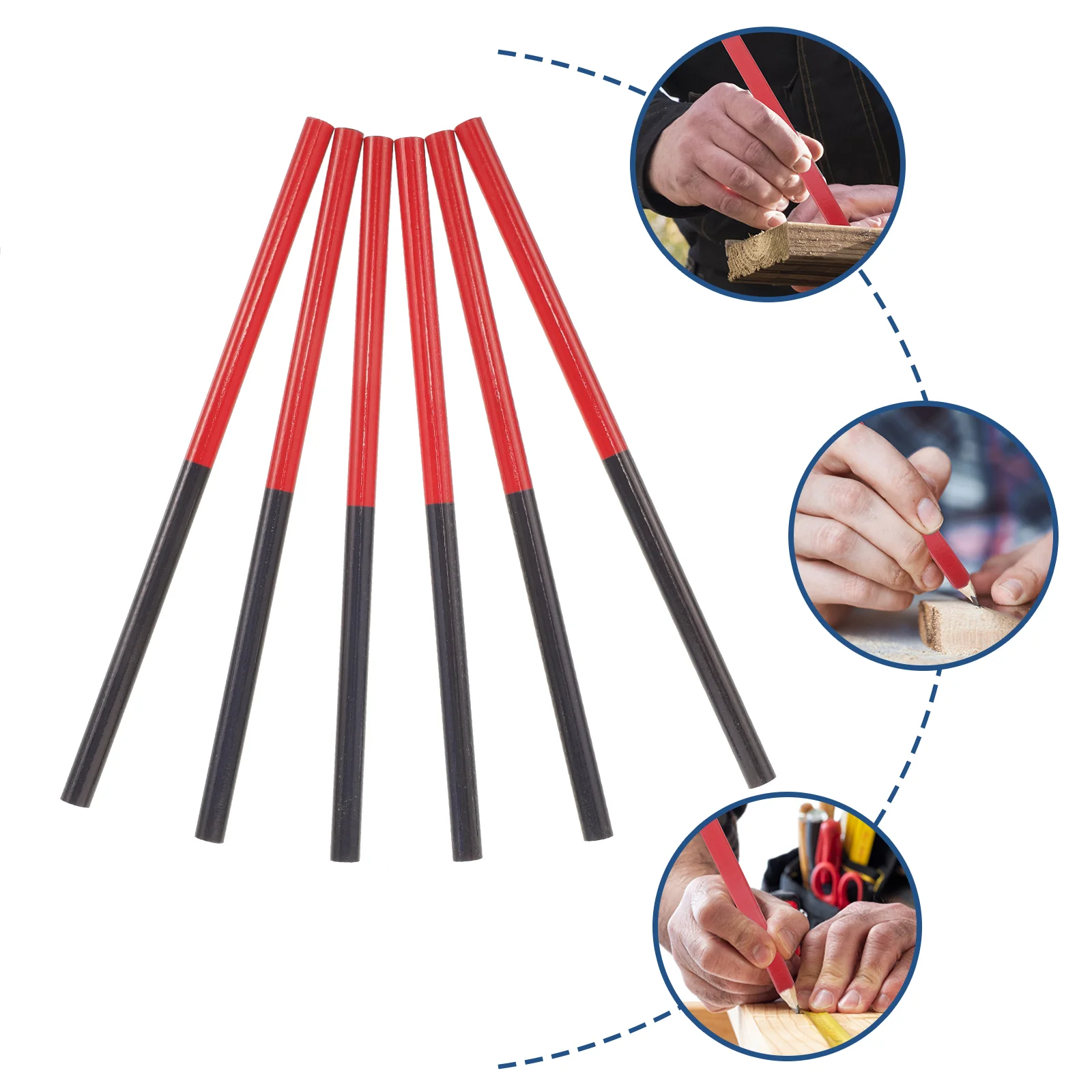 

50 Pcs Pencil DIY Craft Pencils for Carpenters Drawing Crafting Round Wood Case