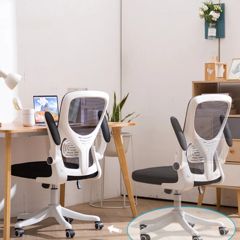 Home Writing Computer Chair School Study Learning Backrest Armchair Staff Front Desk Lift Office Chairs