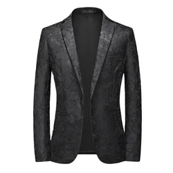 Foreign trade cross-border new men's single suit jacket Korean style youth fashion business casual jacquard suit men's dress