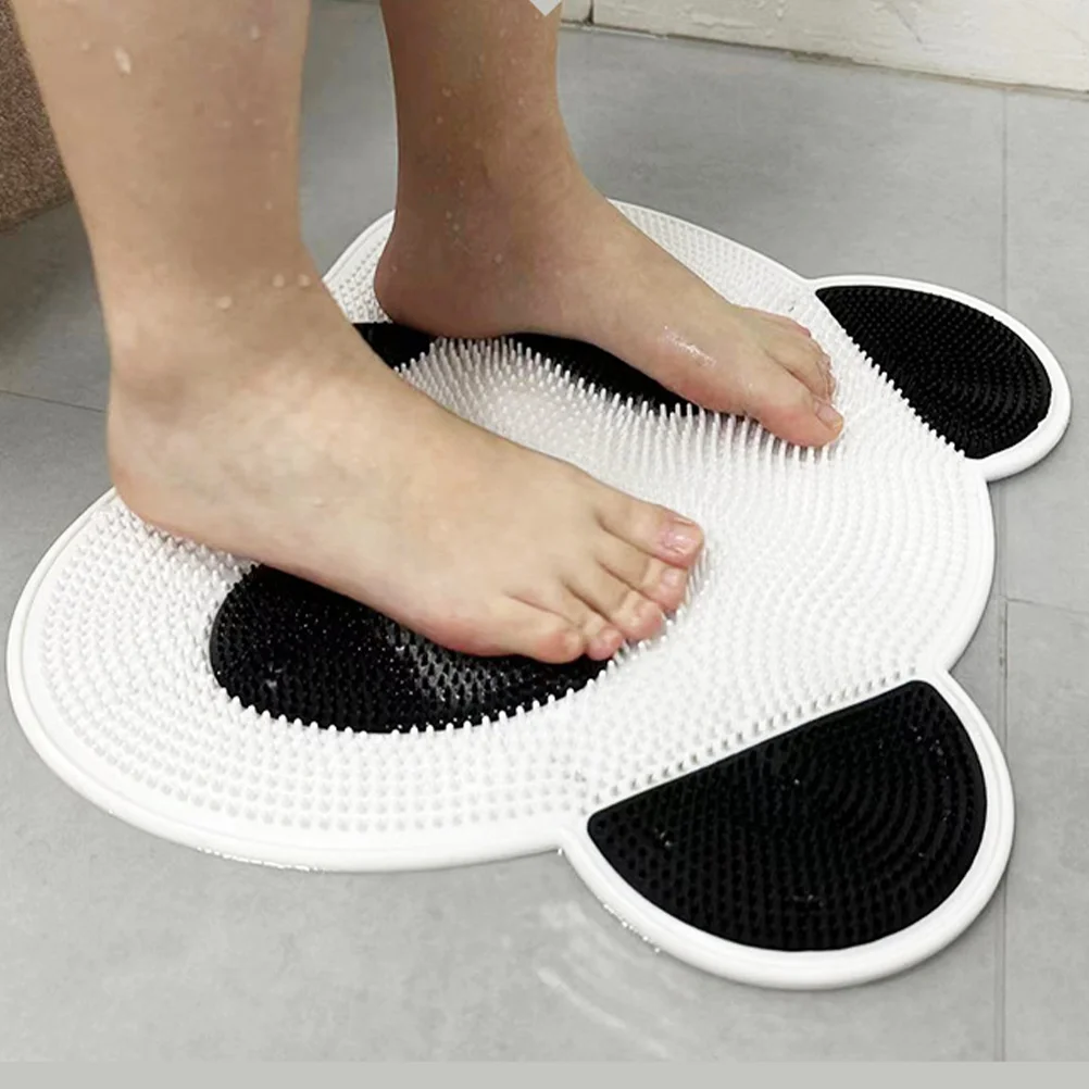 

Shower Scrubber Foot Back Scrubber Cartoon Panda Shower Floor Foot Scrub Mat Dead Skin Remover