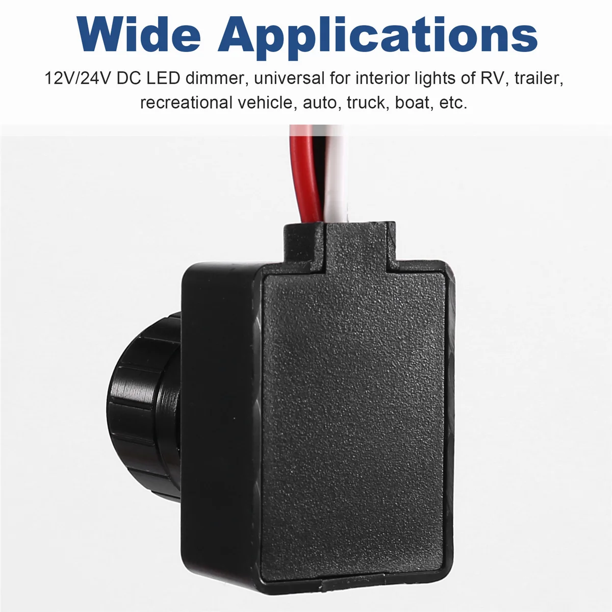 Risen universal 12/24v baixo volts pmm led dimmer switch com botão de metal para luzes led rv interior luzes de teto veículos caminhão