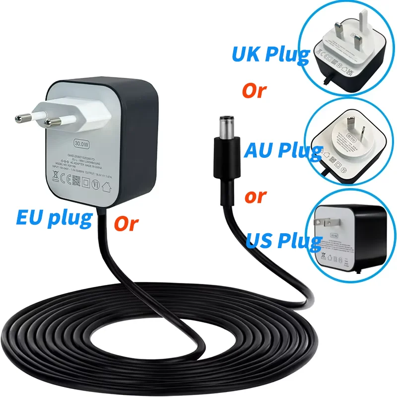 Adaptateur d'alimentation 30W pour Echo Show 21 Echo Show 15 Echo Show 8 Echo Show 10 Echo 4e et 3e gnration, cble d'alimentation 18V 1,67a
