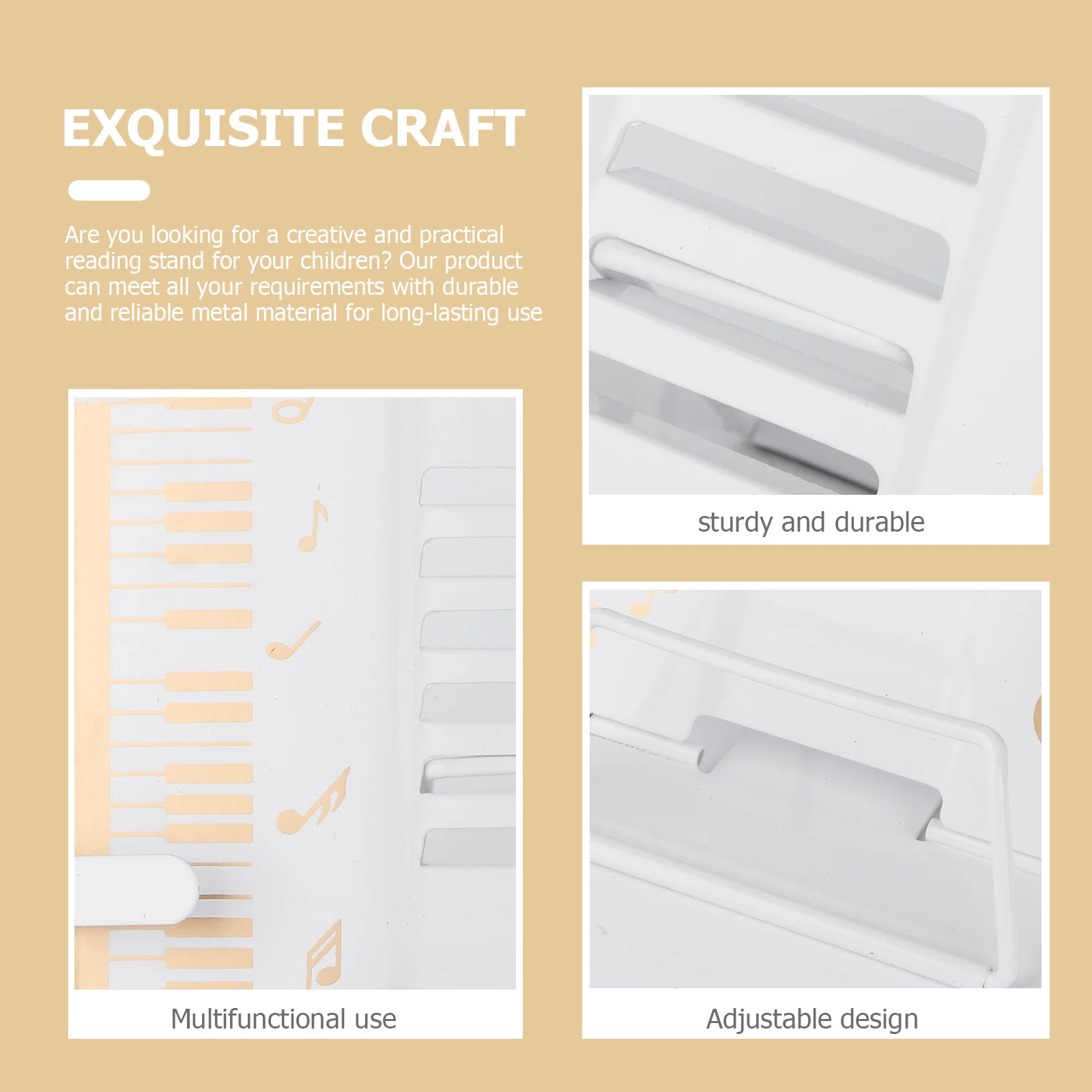 

1Pcs Multifunction Adjustable Reading Rack Metal Book Stand Desktop Book Holder Music Score Home Office