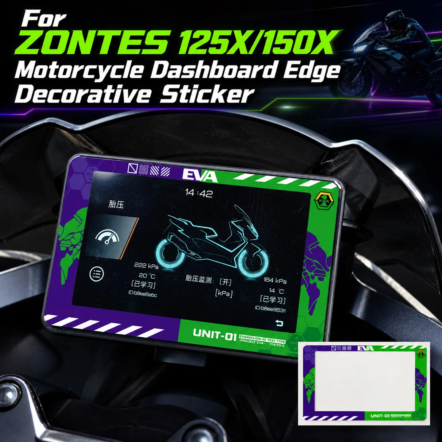 For ZONTES 150X 125X 125 X Motorcycle Dashboard Edge Instrument Panel Gauge Decor Stickers Moto Scooter Vinyl Accessories Decals