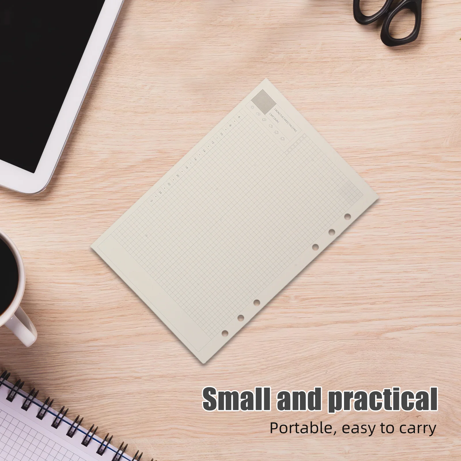 

A5 6-Ring Planner Refill Paper Lined Loose-Leaf Insert Sheets for Daily Weekly Monthly Planning Office School Supplies