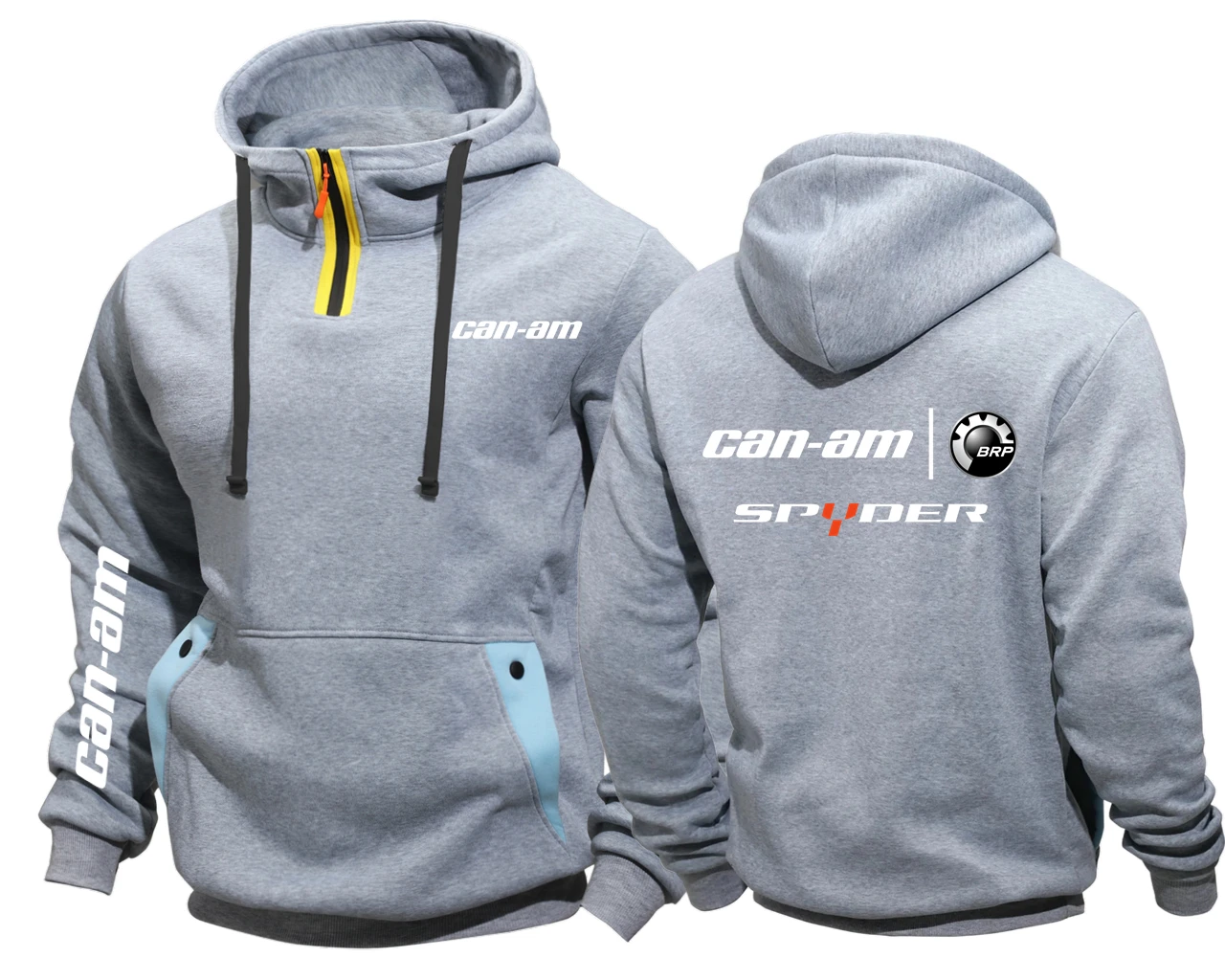 Semi-Zip Hooded Can Am Off Road Brp Atv Motorcycle Men's Hooded