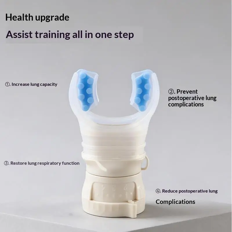 Adjustable 5 Levels Breathing Trainer Portable Lung Exerciser Respiratory Training Device