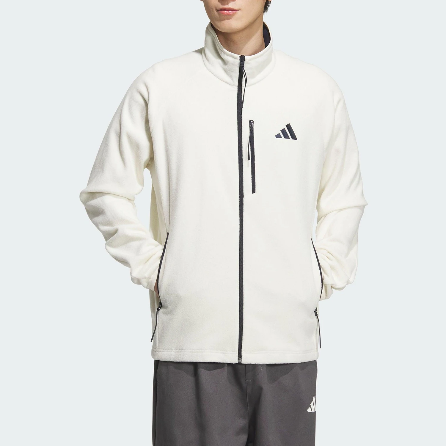 adidas-genuine-fleece-jacket-men's-and-women's-fleece-sports-jacket-kh1804