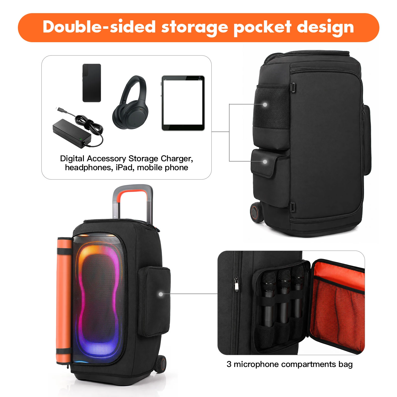 Wasserdichte Lautsprecher-Schutzhülle für JBL PARTYBOX 330 Lautsprecher, staubdichte Tasche, rutschfeste Abdeckung, Lautsprecher-Schutzgehäuse. – Detail 10