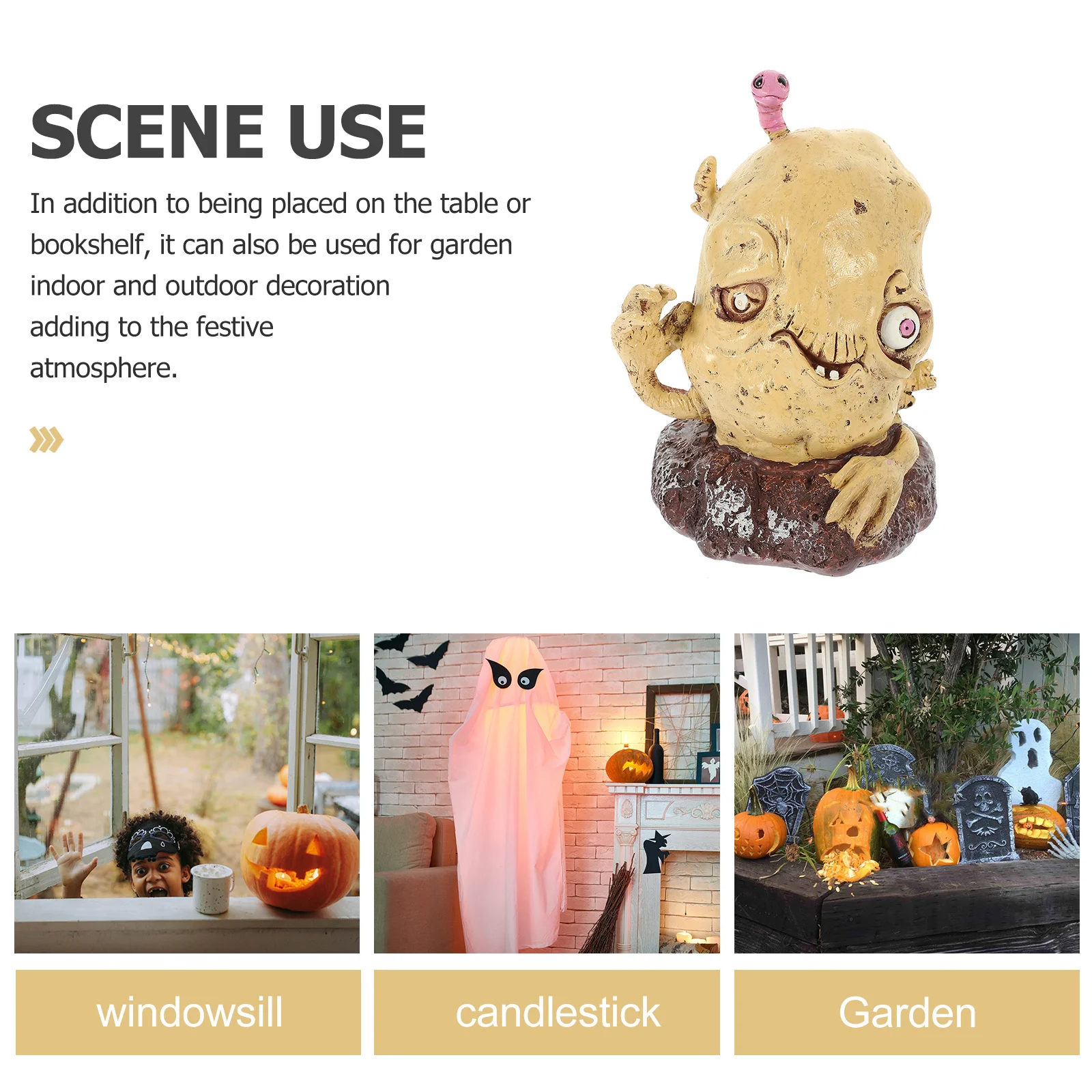 

Vegetable Zombie Halloween Resin Sculpture Garden Lawn Indoor Outdoor Decoration Halloween Party Zombie Statue