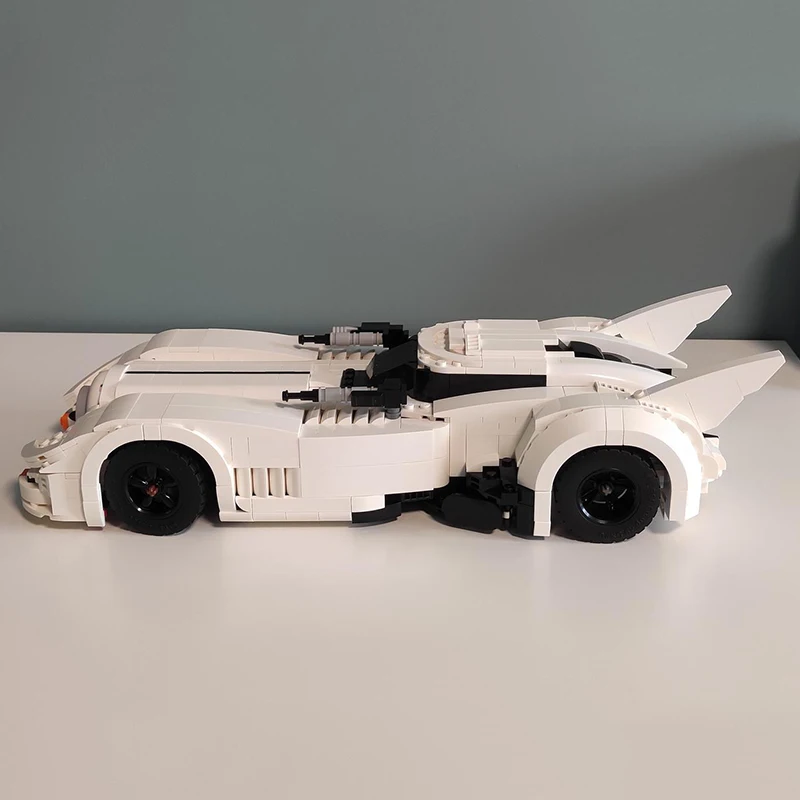 MOC-87660 White Classic Hero Sports Vehicle Racing Building Block Model MOC Creative Boy Kids Birthday Bricks Toy Chrismas Gifts