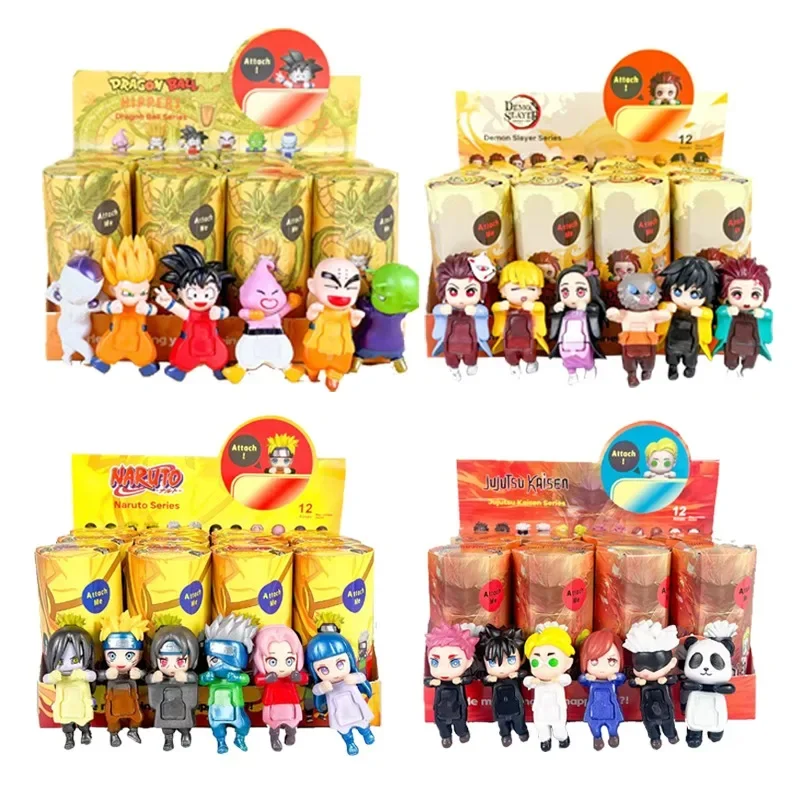 

BANDAI Naruto One Piece Demon Slayer Dragon Ball слепая коробка аниме фигурки куклы орнамент кулон игрушка для детей подарок