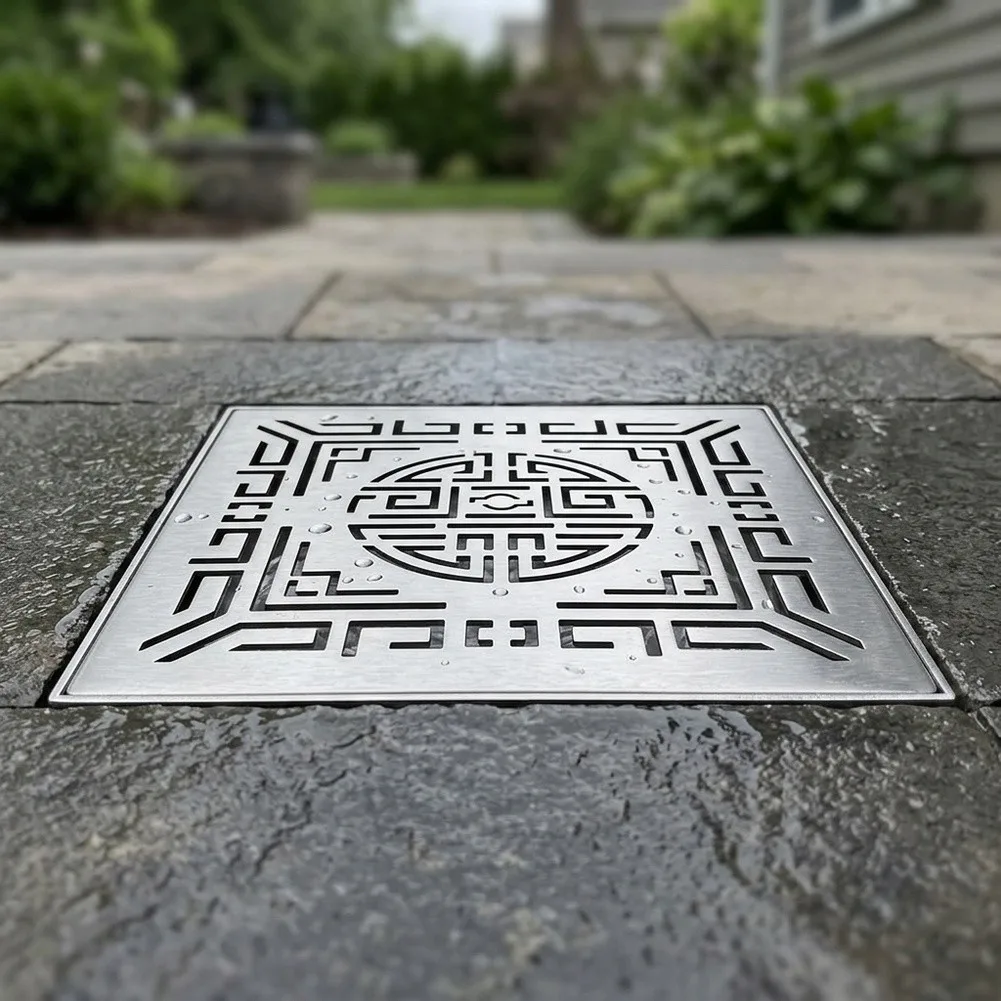 Premium Stainless Steel Grate Drain Grate Floor Drain With Frame Outdoor Drainage High Water Rate Garden Drainage