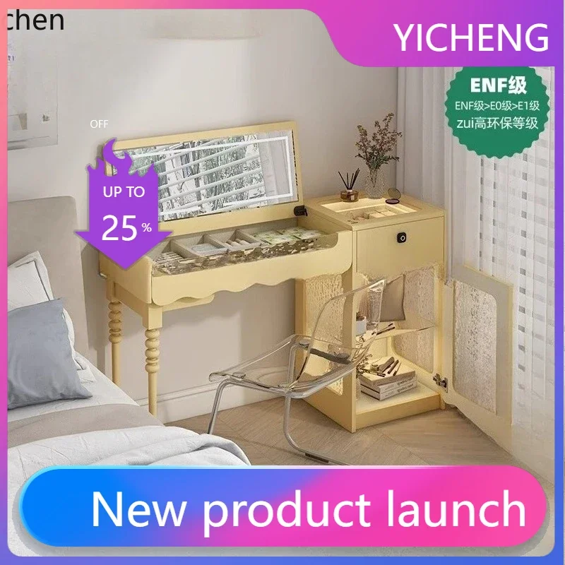 

LYY flip dresser locker integrated master bedroom mirror can hide makeup table