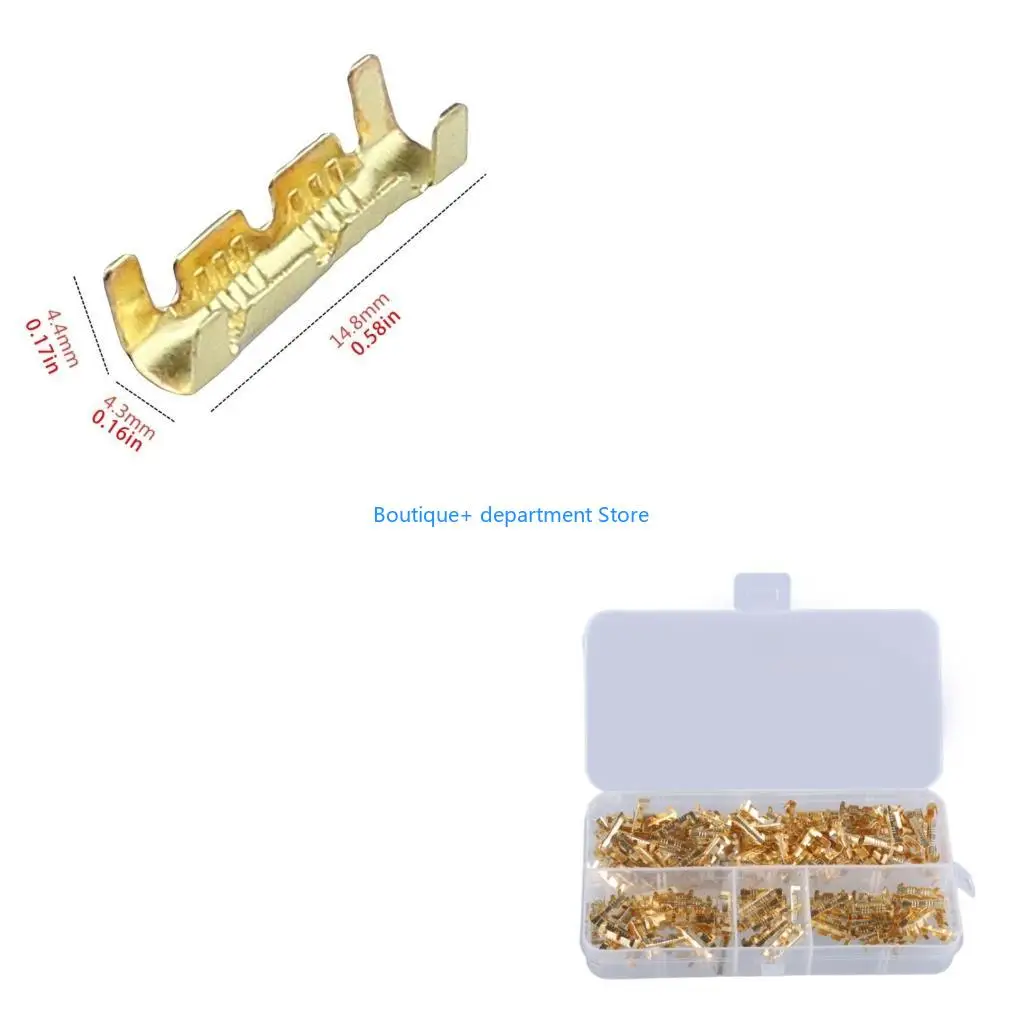 E1PD Pack Of 50 Parallel Quick Splices Wire Connectors Brass Tin Plates Terminals Connectors for Electrician Essential