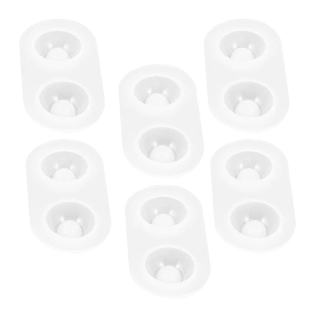 

6 Pcs Eyes Mold Silicone Eyeball Casting 2 2x1 1cm Round Shaped Realistic Diy Supplies Jewelry Accessories