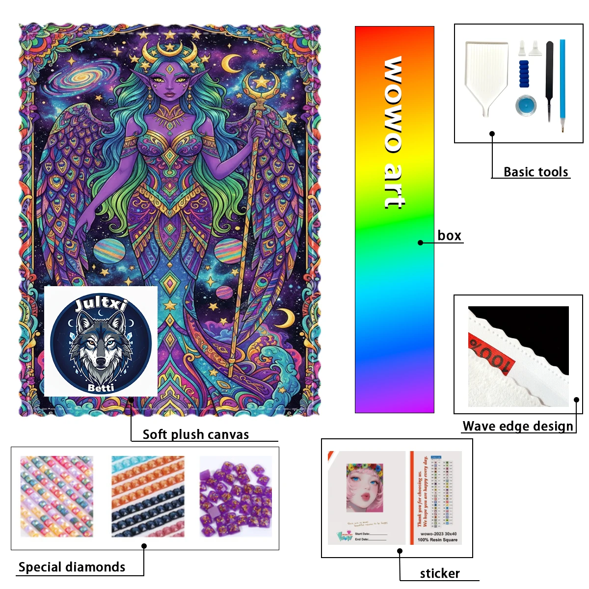 

【Betti_ Diamond Art】Los inmortales Crystal AB Rhinestone FD Rhinestone Perfect Resin Diamond