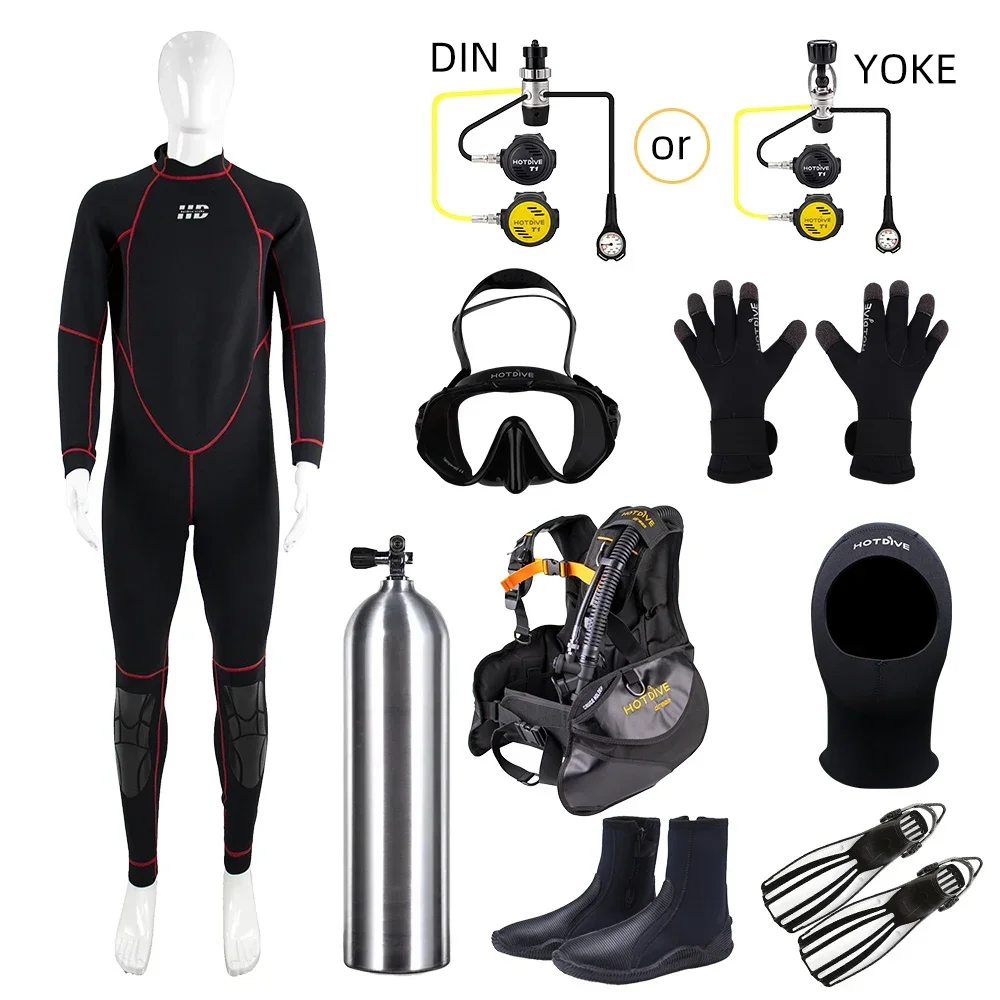 Good Product Professional Scuba Diving Equipment Instructional Package Reg BCD Wetsuit Air Tank Mask Whole Set Gear