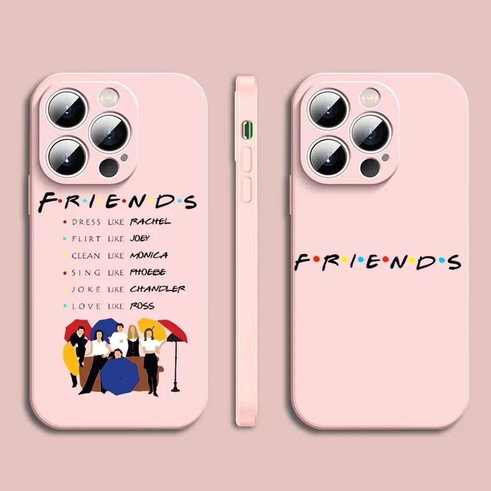 Central Perk Coffee Friends Phone Case For Iphone 11 13 14 Pro Max X Xr Xs Max Se2020 12mini Pink Cover Case