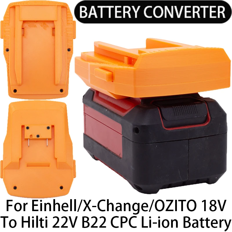 

Adapter for Hilti 22V B22 CPC Li-Ion Tools to Einhell/X-Change/OZITO 18V Li-Ion Battery Converter Power Tool Accessories