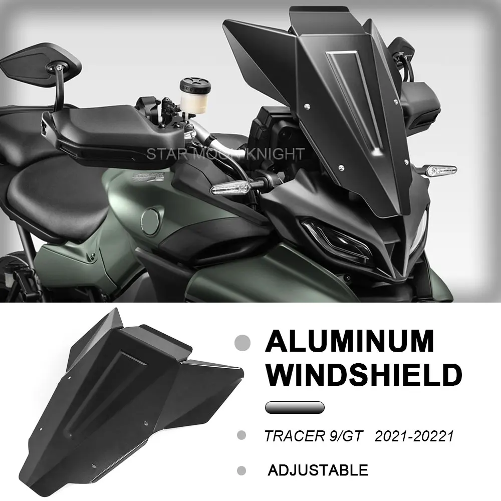 

Adjustable Windshield Motorcycle CNC Aluminum Windscreen Wind Shield Deflector Screen For Yamaha Tracer 9 Tracer9 GT 2021 2022