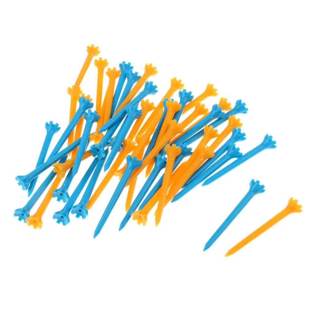 Short Plastic Golf Tees 68mm Colorful Cushion Top Pack Golf Practice Supplies Accessory for Golf Training