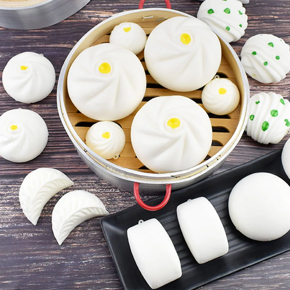 

fake food model hotel restaurant store shop decoration props Simulation fried boiled steamed dumpling buns bread twisted roll