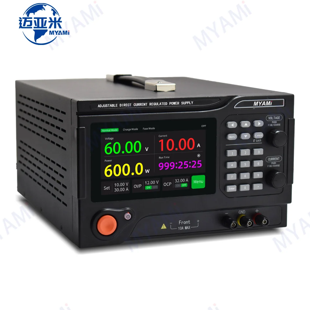 Programmable adjustable 60V 10A switch stabilized battery charging laboratory power supply