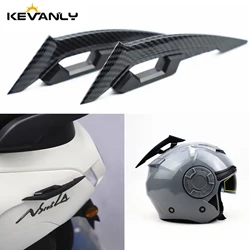 1pair Motorcycle Front Fairing Winglets Spoilers Dynamic Wing Sticker Motorcycle Winglet Aerodynamic Accessories Carbon Black