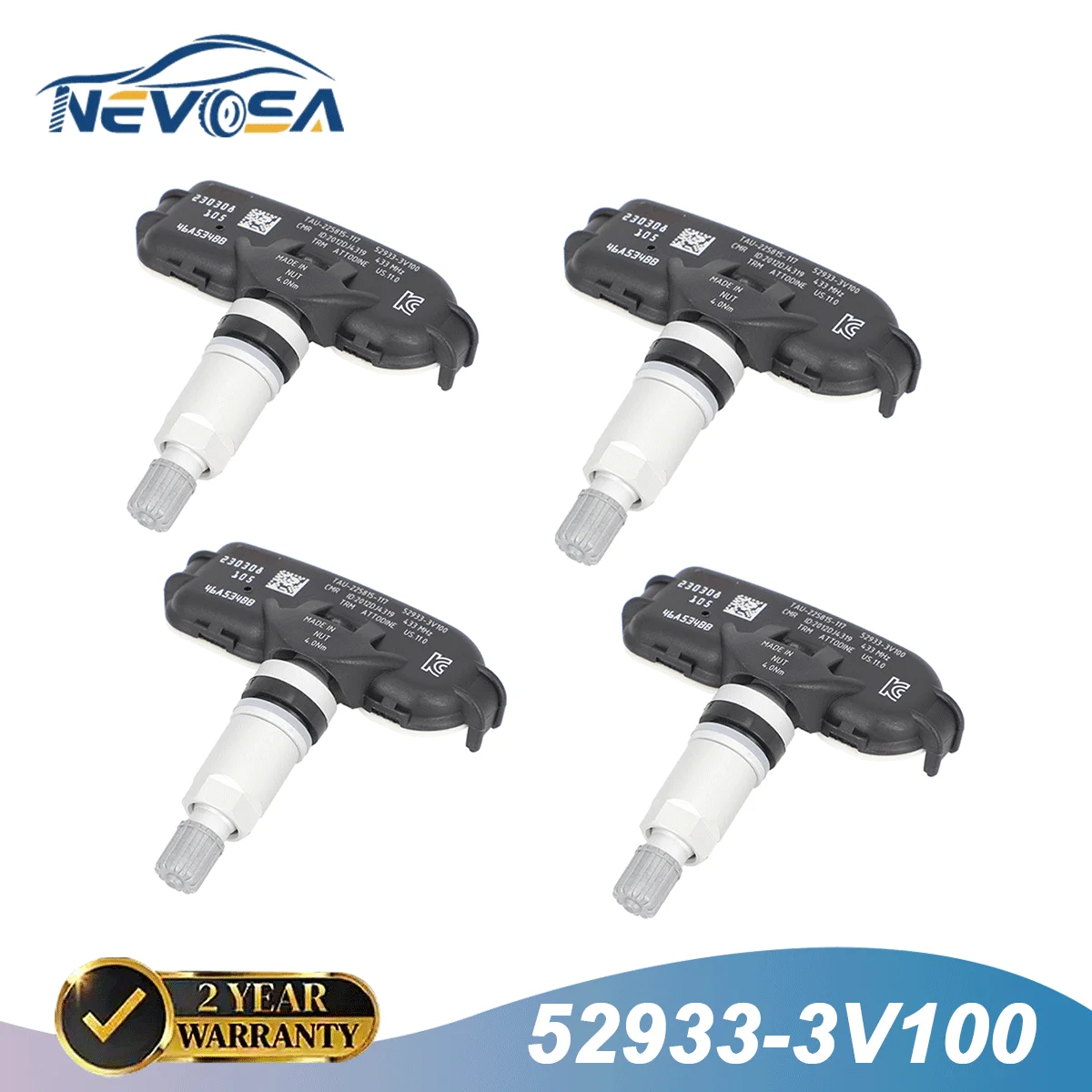 NEVOSA 52933-3V100 Tire Pressure Sensor For Hyundai Grandeur Azera I40 2011 Wholesale TPMS Sensor 433MHz 1/4PCS 529333V100