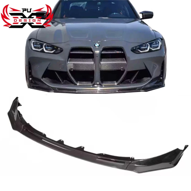 

For BMW G80 G82 G83 M3 M4 Dry Carbon Fiber V Style Front Bumper Lip Splitter Body Kits