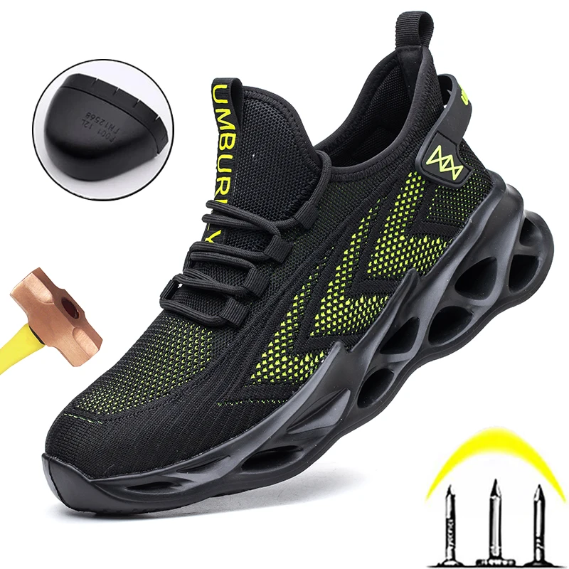 

Safety Shoes Men New Steel Toe Men's Work Shoes Puncture Proof Work Sneaker Male Protective Footwear Work Man Boots Safety Boots