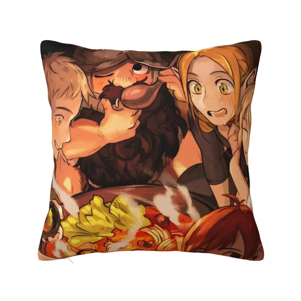 Laios Senshi Dungeon Meshi Pillowcase Printed Polyester Cushion Cover Decorations Delicious in Dungeon Pillow Case Cover Home