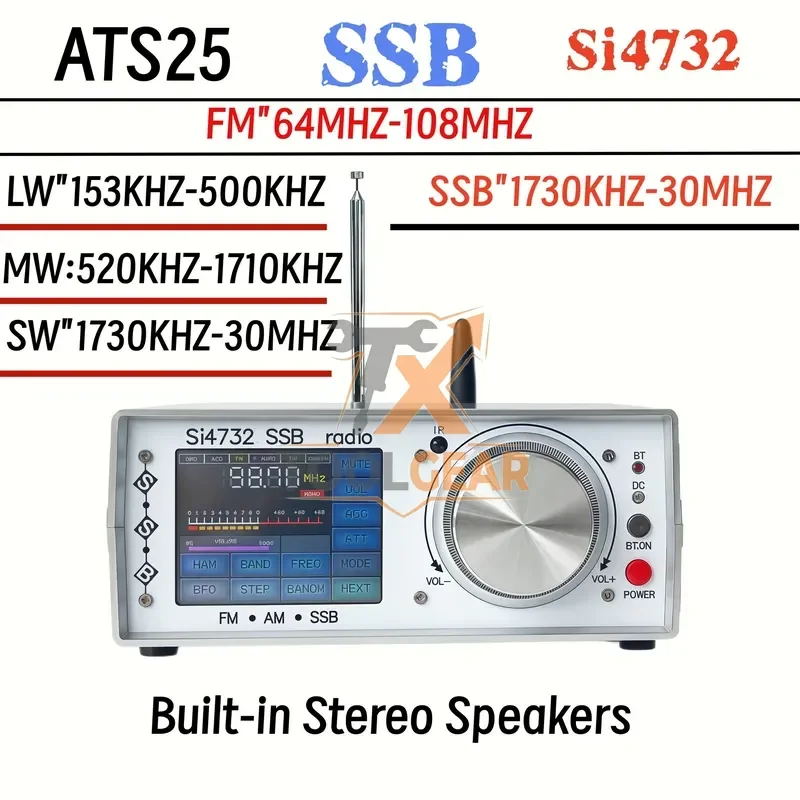 2026China*Factory* Full-band radio ATS-25 stereo output with remote control, Bluetooth transmitter