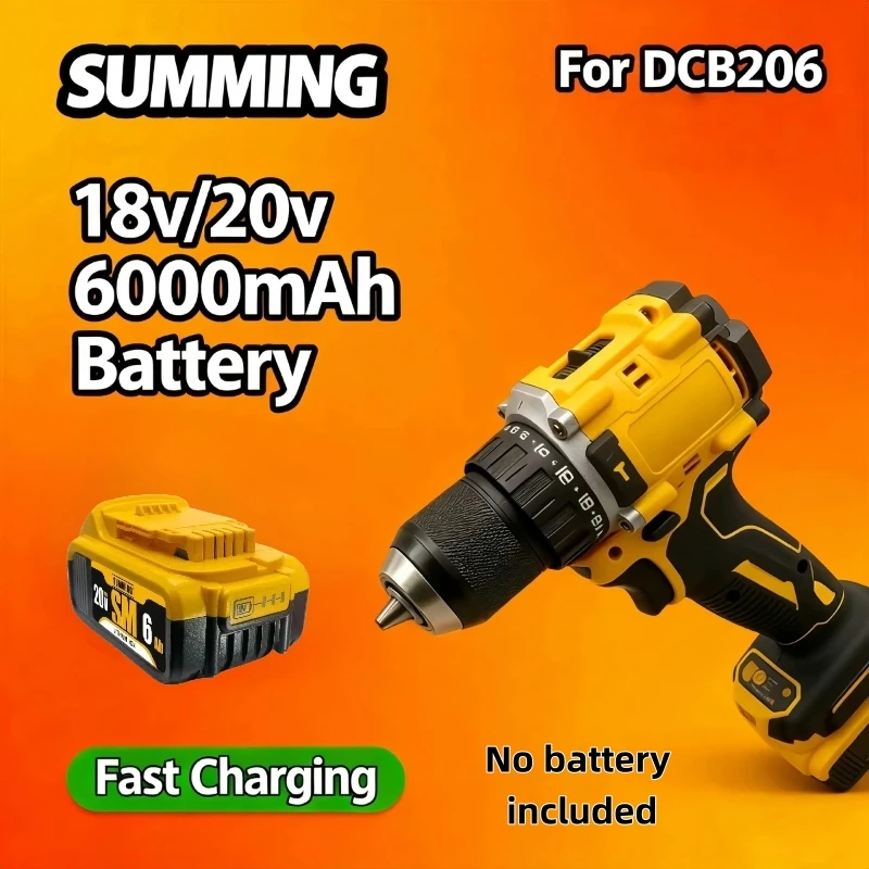 

Lithium Battery 20V RechargeableBrushless Compact ElectricScrewdriver replaceable Hand Drill Impact Drill DCD805 for DCB206 ⚡
