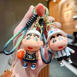 Cartoon Crayon Shin-chan Keychain Toys Cute Bag Pendant Backpack Ornaments Car Key Ring Accessories Kids Charm Christmas Gifts