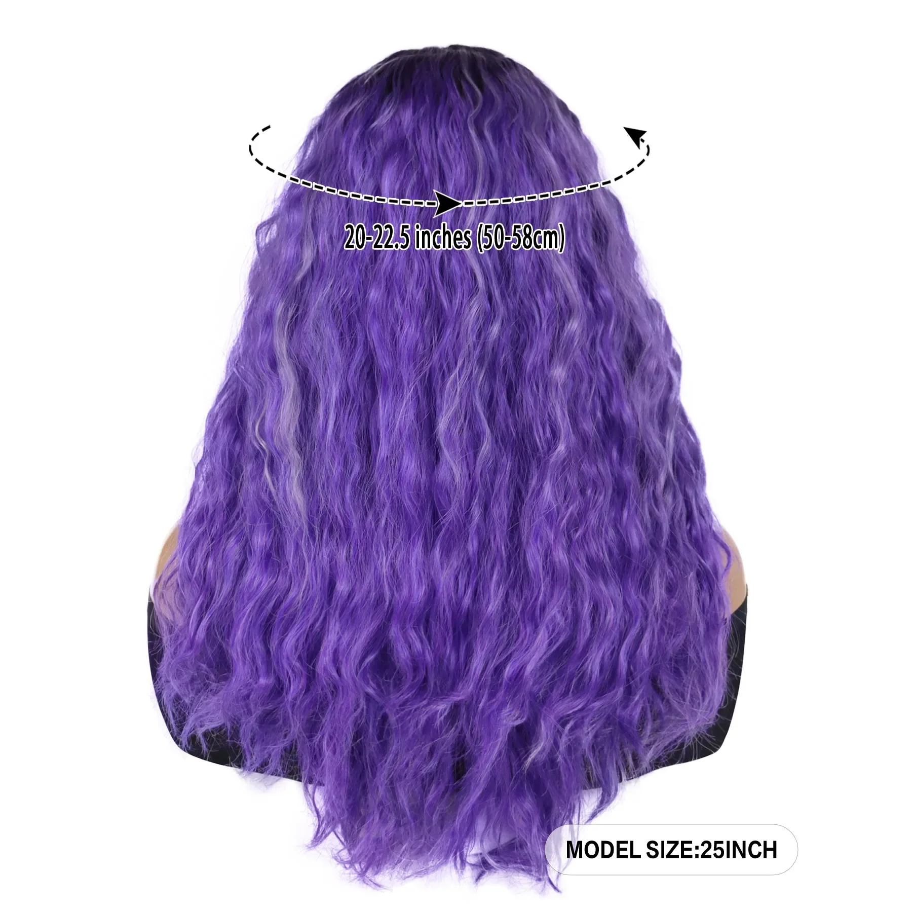 Peluca larga de pelo sintético para mujer, pelucas moradas de gran volumen, peluca de Drag Queen, disfraz de Cosplay, peinados para fiesta, juego de rol, Coser Girls