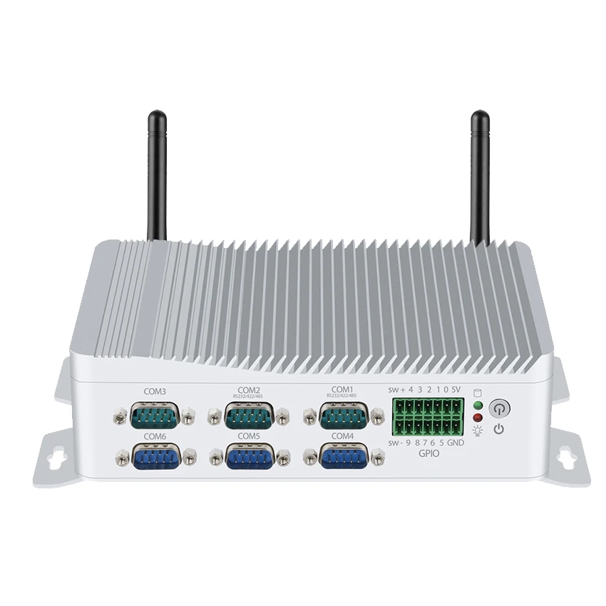 

Fanless IPC Intel N100 Processor Industrial PC 2xRS232/422/485 4xRS232 6xUSB GPIO 2x Ethernet WiFi 4G LTE Windows10/11 Linux