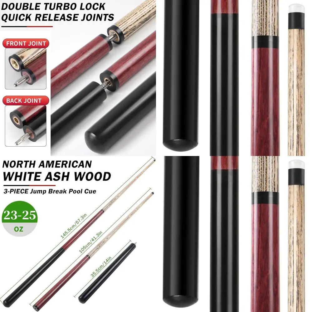 

Кий для брейка Heavyweight Jump Break - разборный, 3-секционный, с наконечником из бакелита 14 мм, 21-25 унций, для мощных брейков и джампов