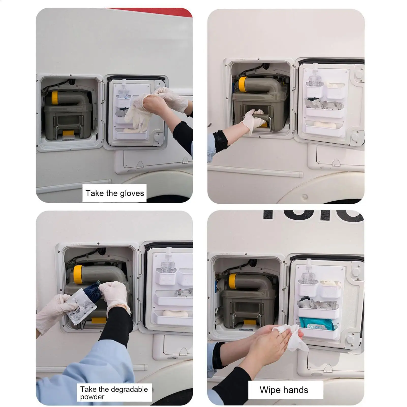 Scatola portaoggetti per porta camper, portaoggetti per roulotte a parete, organizer da parete per bagno, per viaggi su strada, appassionati all'aperto
