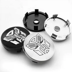 4pcs 56+60mm Autobots Logo Transformers Badge Emblem Stickers Car Wheel Hub Center Caps Rim Cover Auto Decoration Accessories