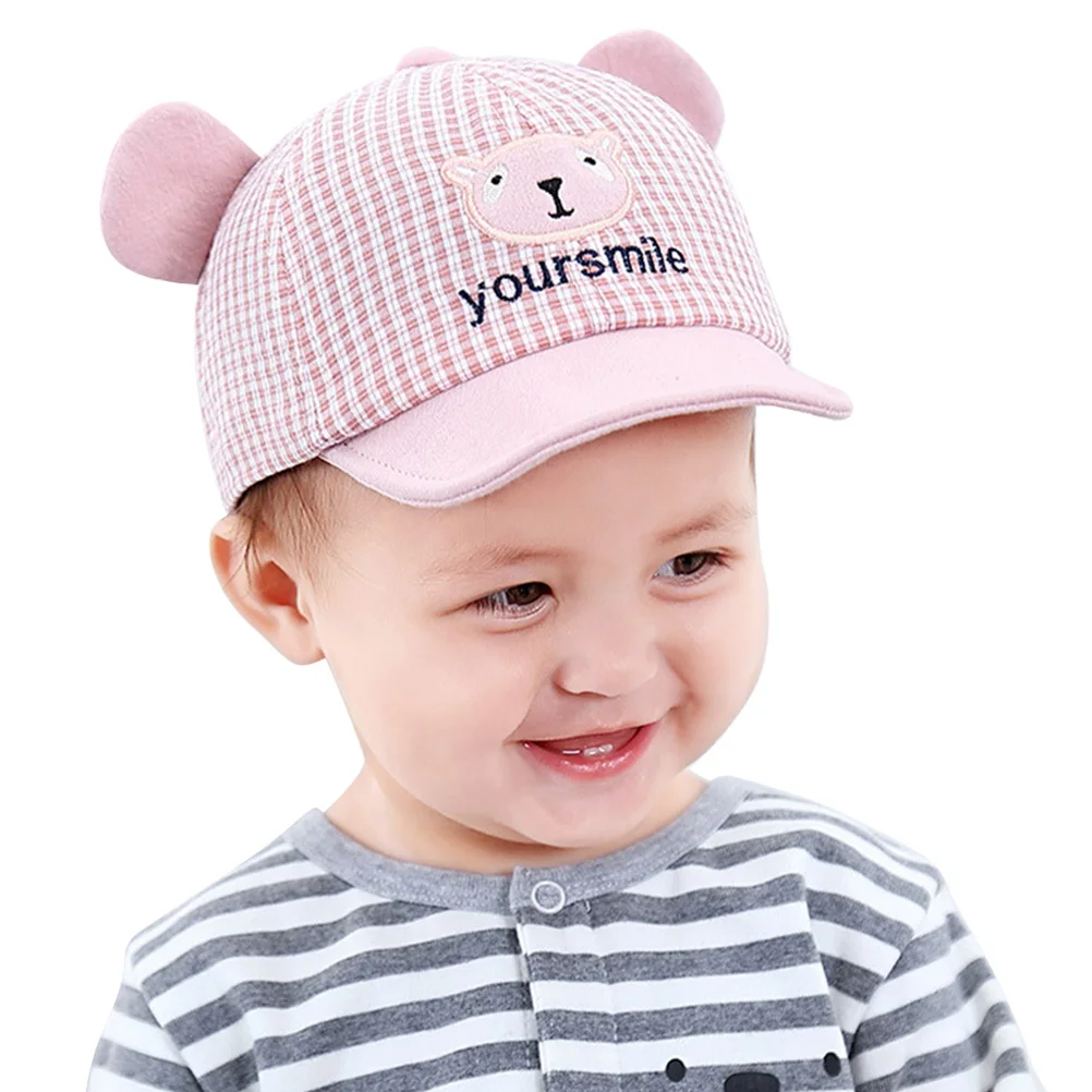 

1pc Kids Cartoon Animal Cartoon Peaked Cap Ear Cap Lightweight Durable Cotton Easy Sun Protection Hat For Kids Clean