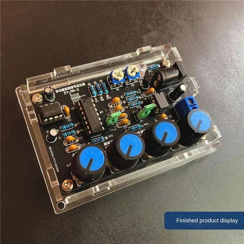 AT05-2X ICL8038 Function Signal Generator Module Sine Square Triangle Signal Generators DIY Welding Practice Kit With Case